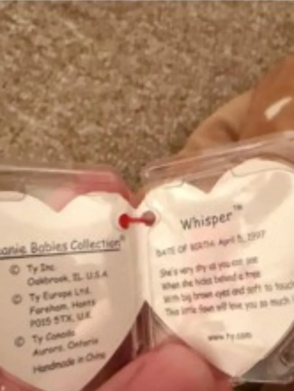Beanie Baby - Whisper with Errors